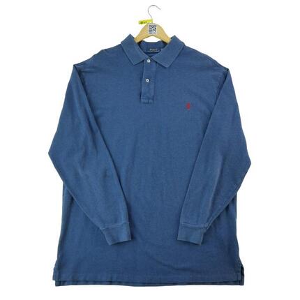 Seconde vie - Polo manches longues Homme XLT Bleu - Bon état