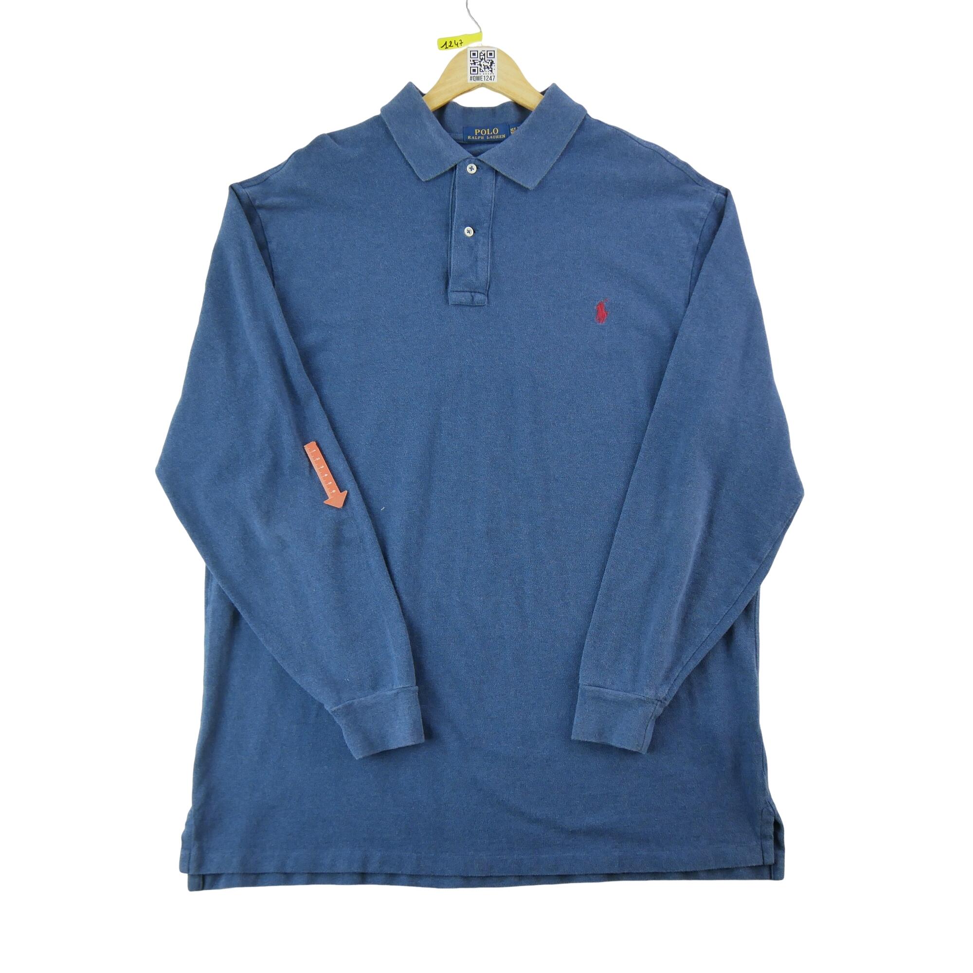 Tweedehands - Polo Ralph Lauren heren lange mouw XLT blauw - Goede staat 4/6