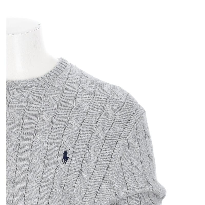 Second life - Pulover bărbați tricotat torsadat gri Polo Ralph Lauren - Ca nou