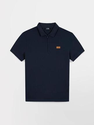 Polo - sportswear - homme - coupe ajustée - naccapol - bleu marine