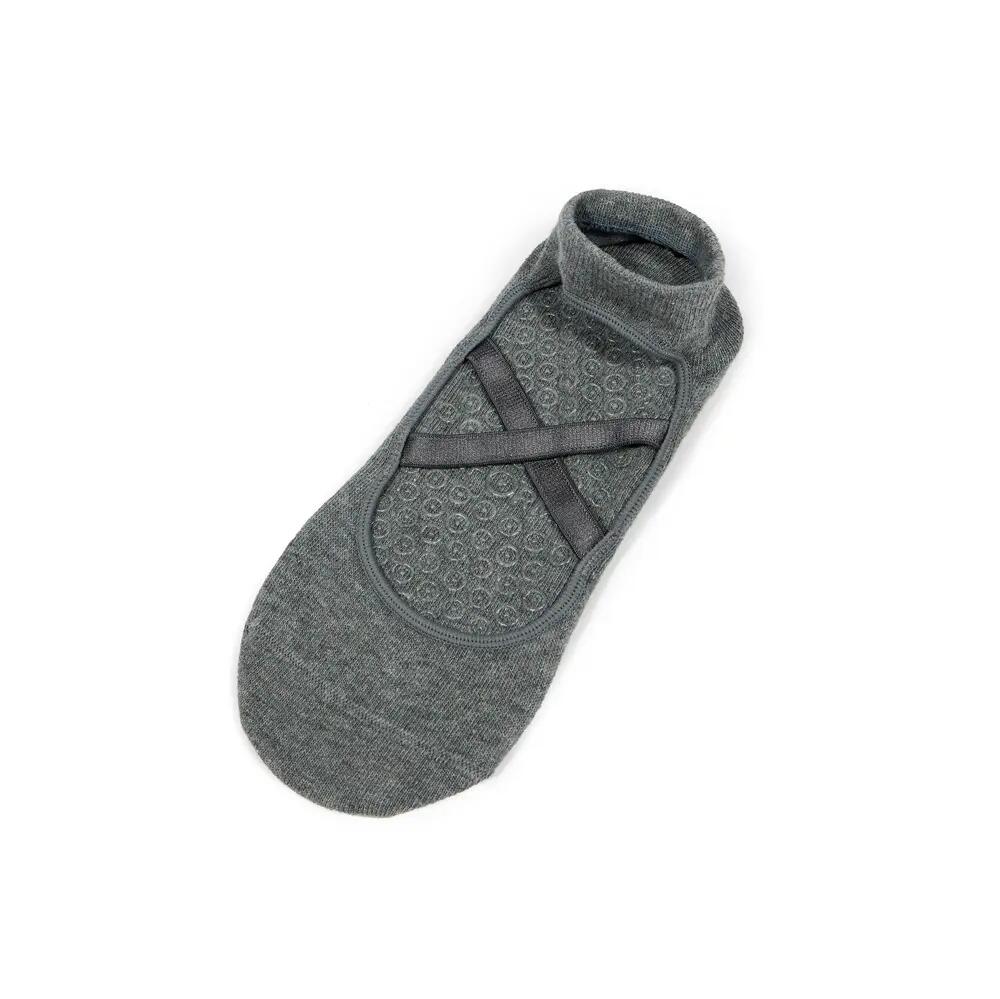 Antislip Yoga & Pilates Sokken - Dubbelpak Grijs & Zwart - Biologisch Katoen 6/7