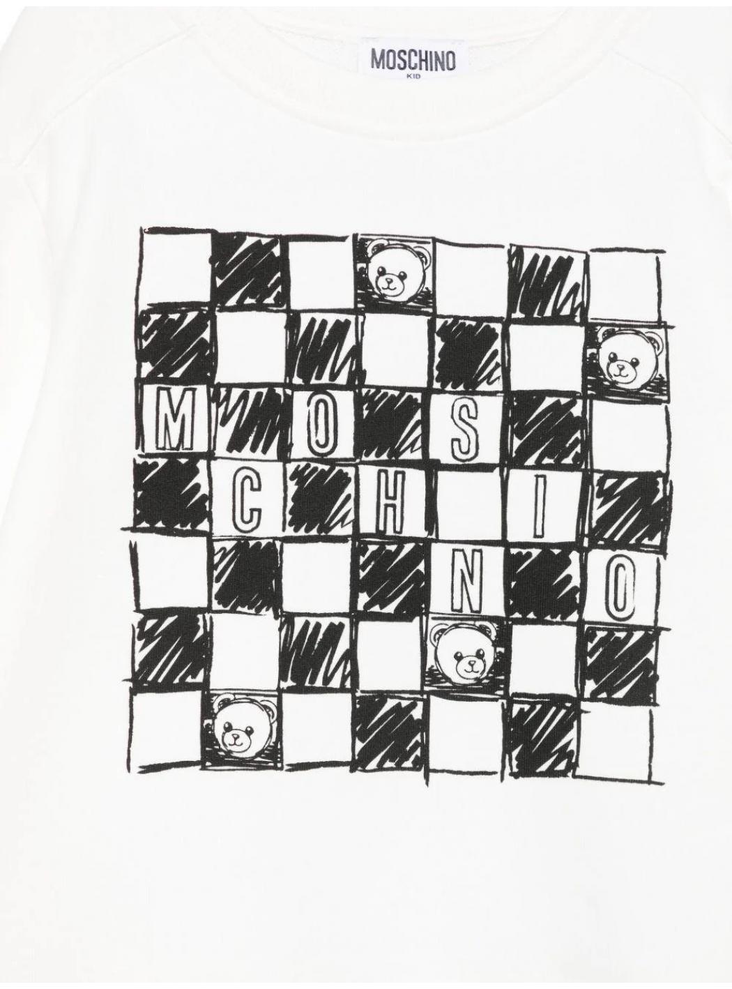 Sweat garçon Moschino blanc 2/3