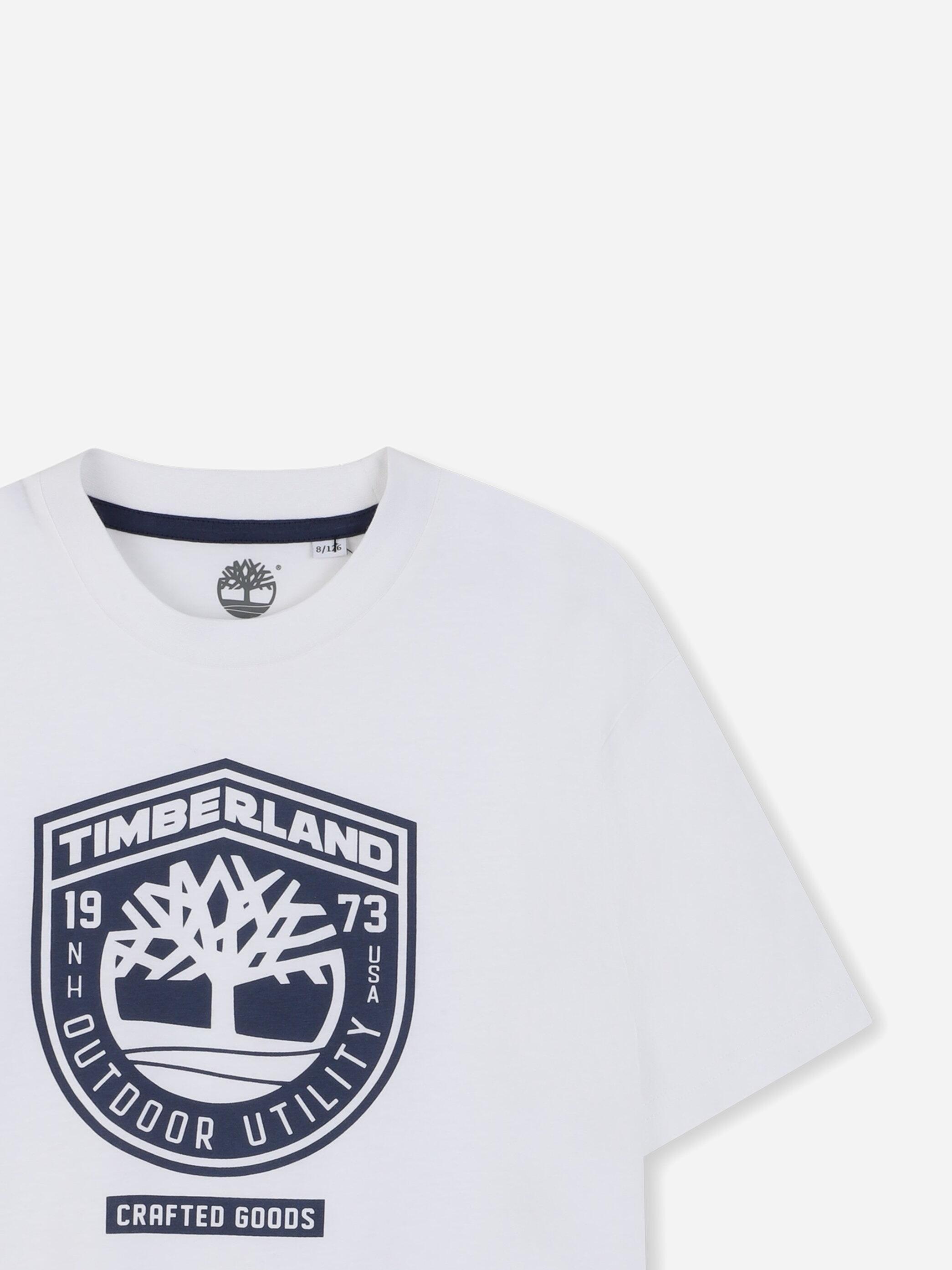 Tee Shirt Garçon Timberland T60791 10p Blanc 3/3