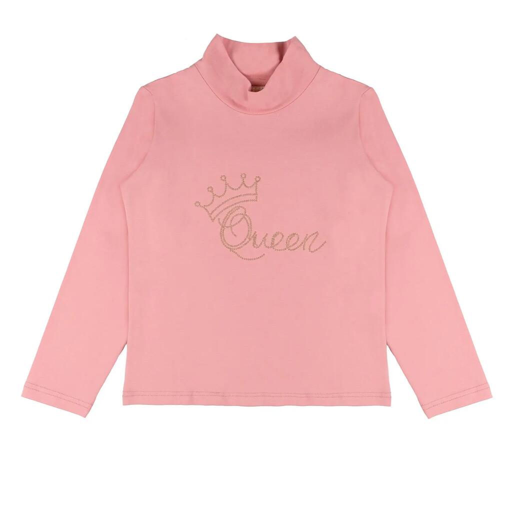 Leone 1947 Sporty Chic Long-Sleeved High-Neck T-Shirt for Girls