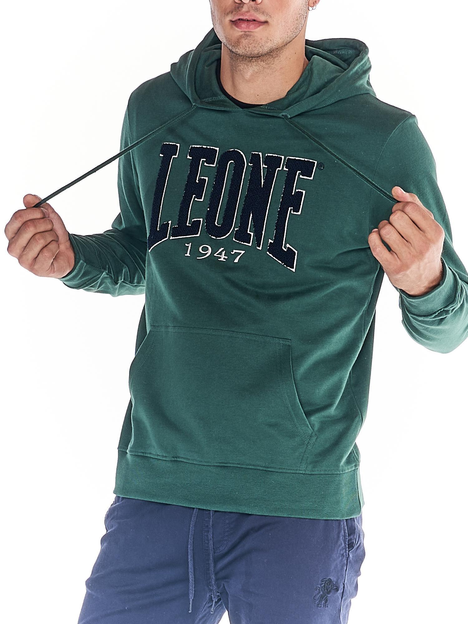 Felpa da uomo cappuccio e tascone logo grande College 5/5