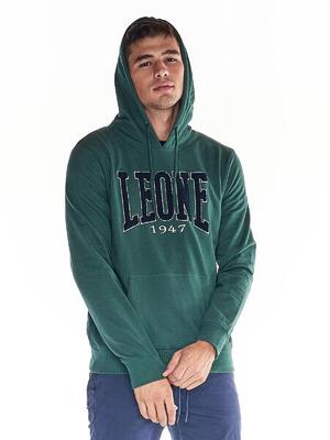 Herensweatshirt met capuchon en grote zak met groot college-logo