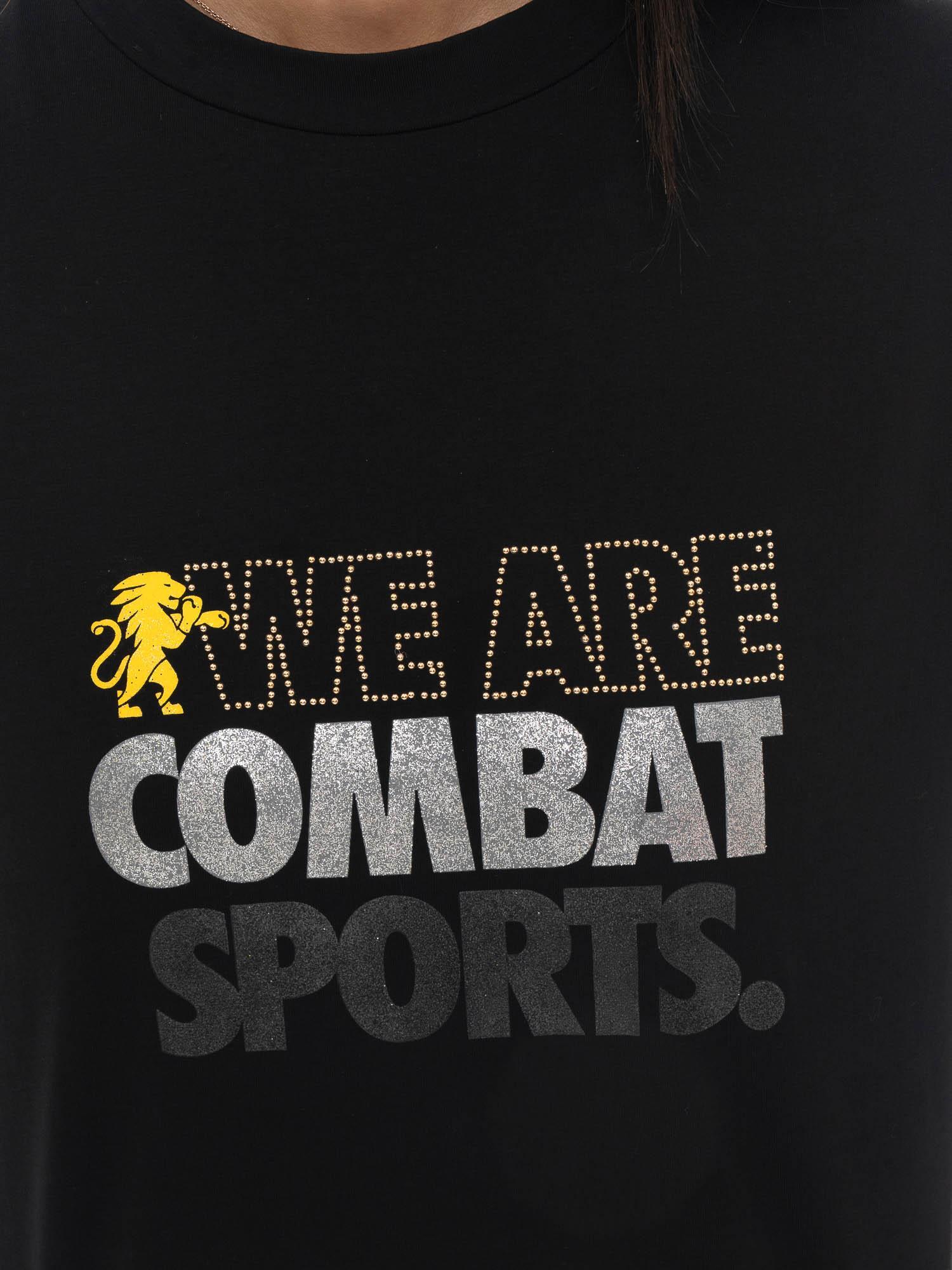 T-shirt donna crop a manica corta, tessuto elasticizzato Leone 1947 Gold Studs 3/5