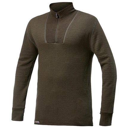 Woolpower Merino Mid Layer Zip Rollkragenpullover 400 - Tannengrün