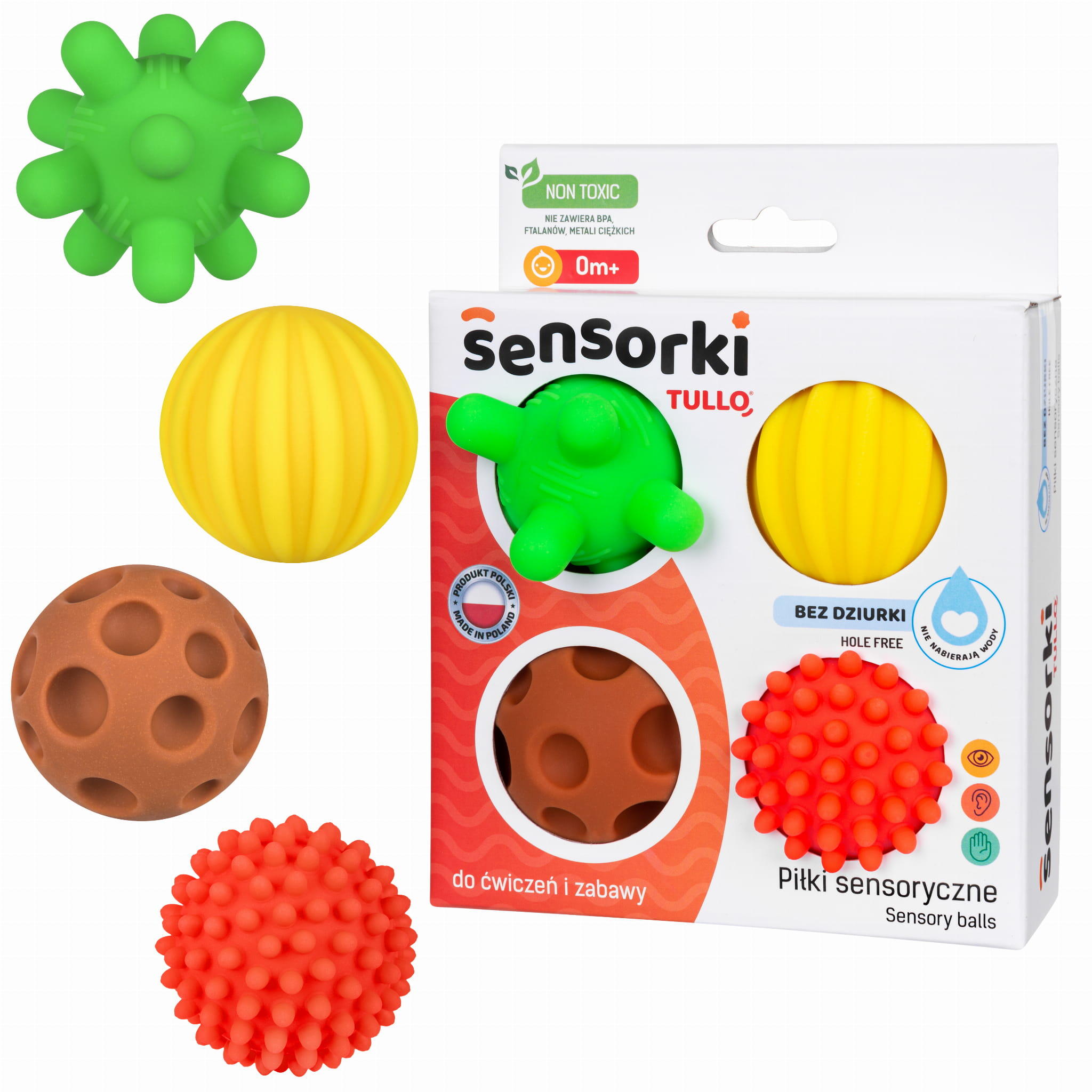 Bile senzoriale 4 buc colorate (ca bile senzoriale)