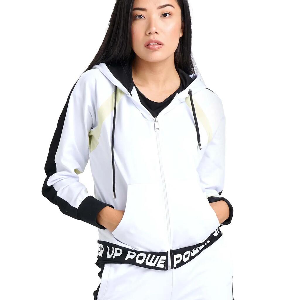 Woman hoody full zip Neon