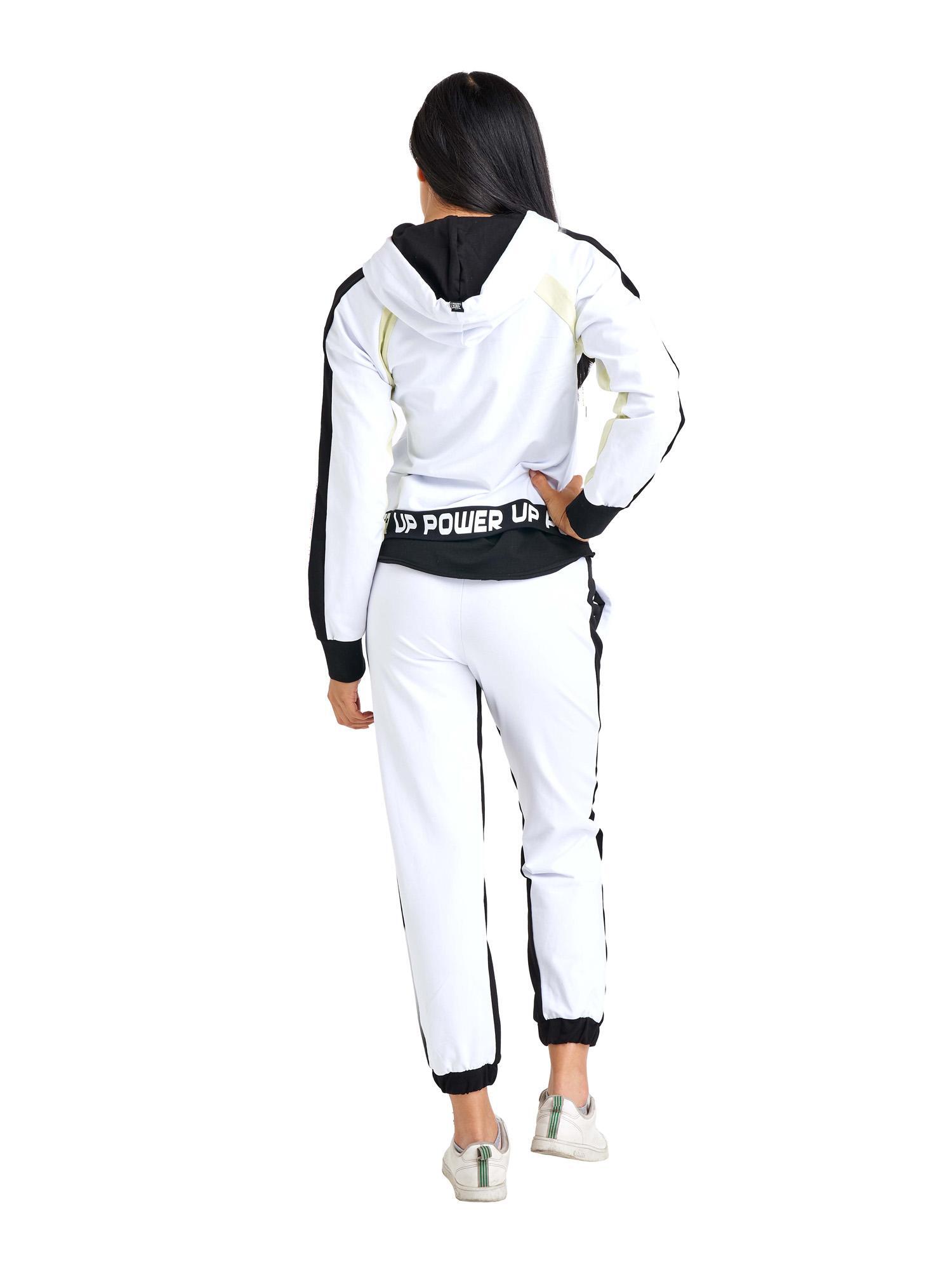 Sudadera con capucha y cremallera de mujer neón 4/5