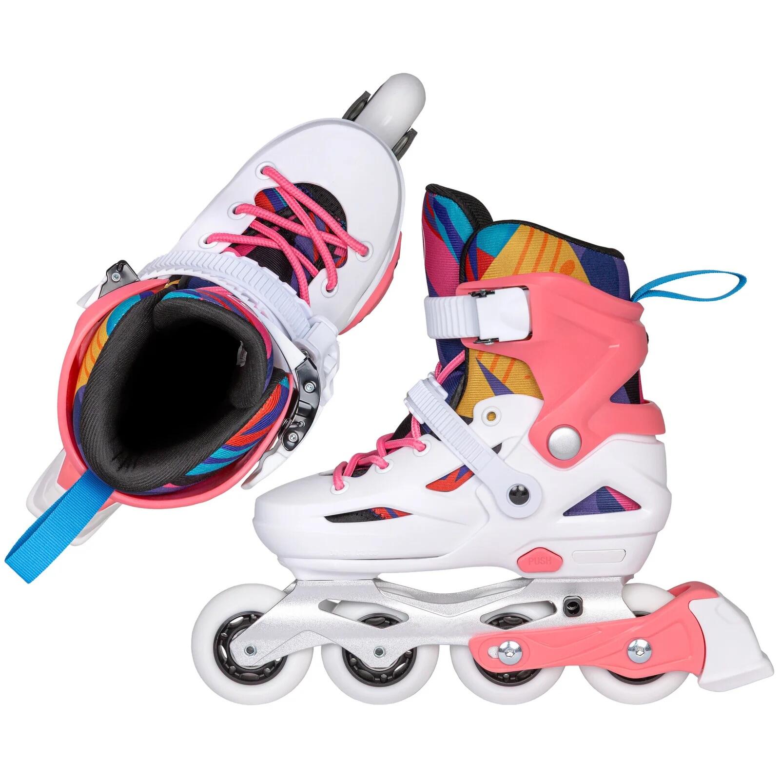 PLAYLIFE Flash Pink Adjustable Kids patins inline infantis ajustáveis 2/5