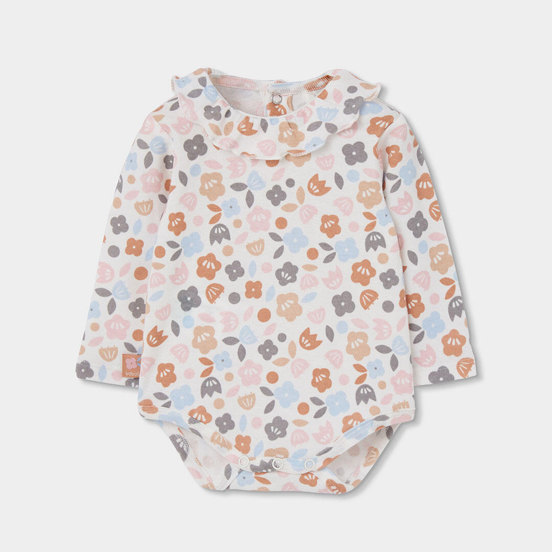 Conjunto punto bebé niña rosa bordado de búho 3/7