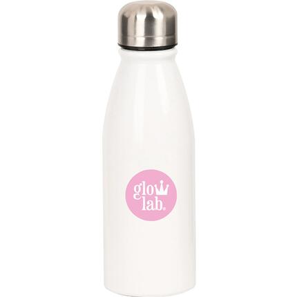 Kinderdrinkfles GlowLab Amazing herbruikbaar metaal wit 0,5 L