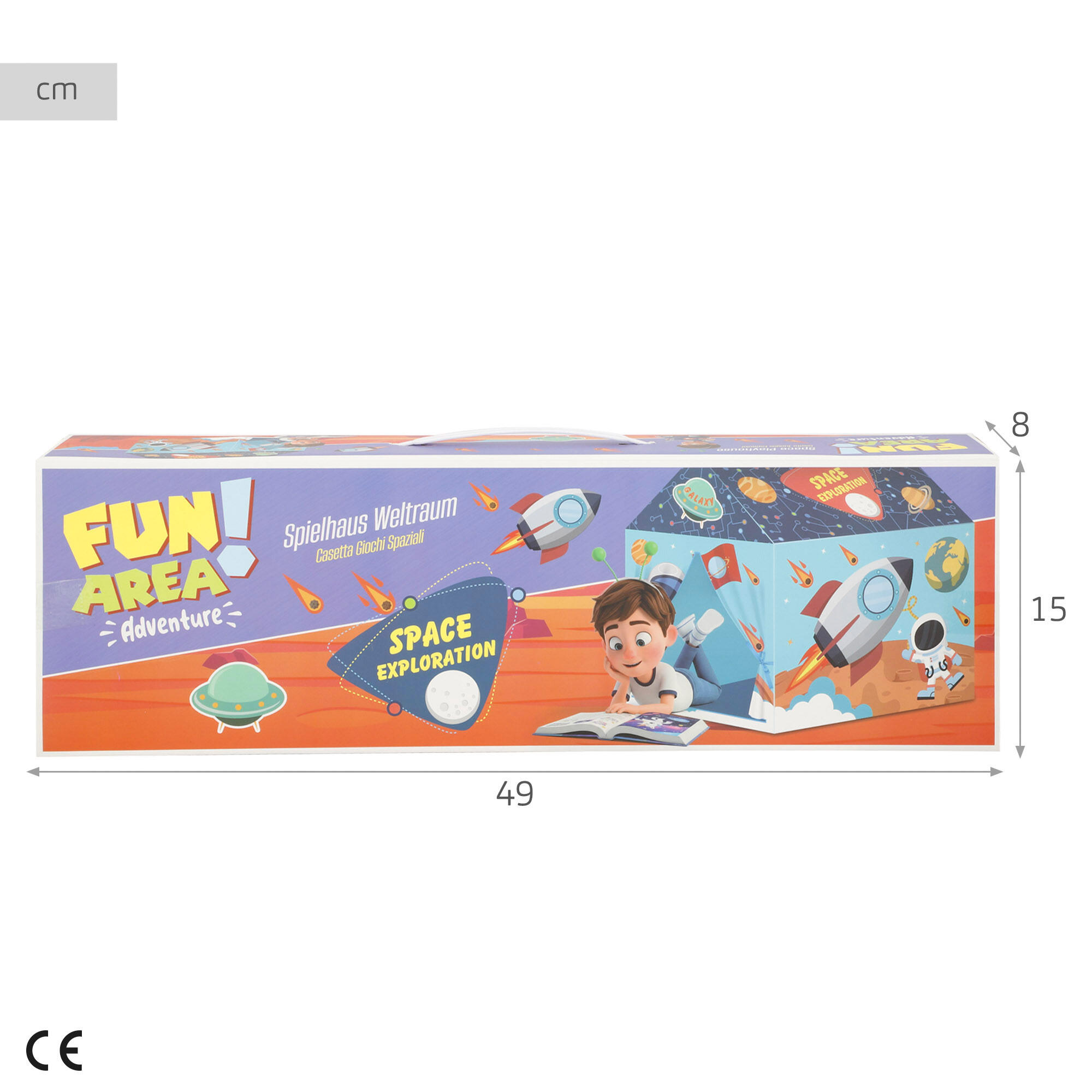 Maisonnette en tissu pour enfants Fun Area, 95x70x104 cm, avec porte 7/7