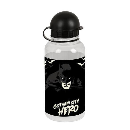 Gourde Enfant Batman Hero Noir avec bouchon anti-fuite et Tapa de Presión 0,5 L