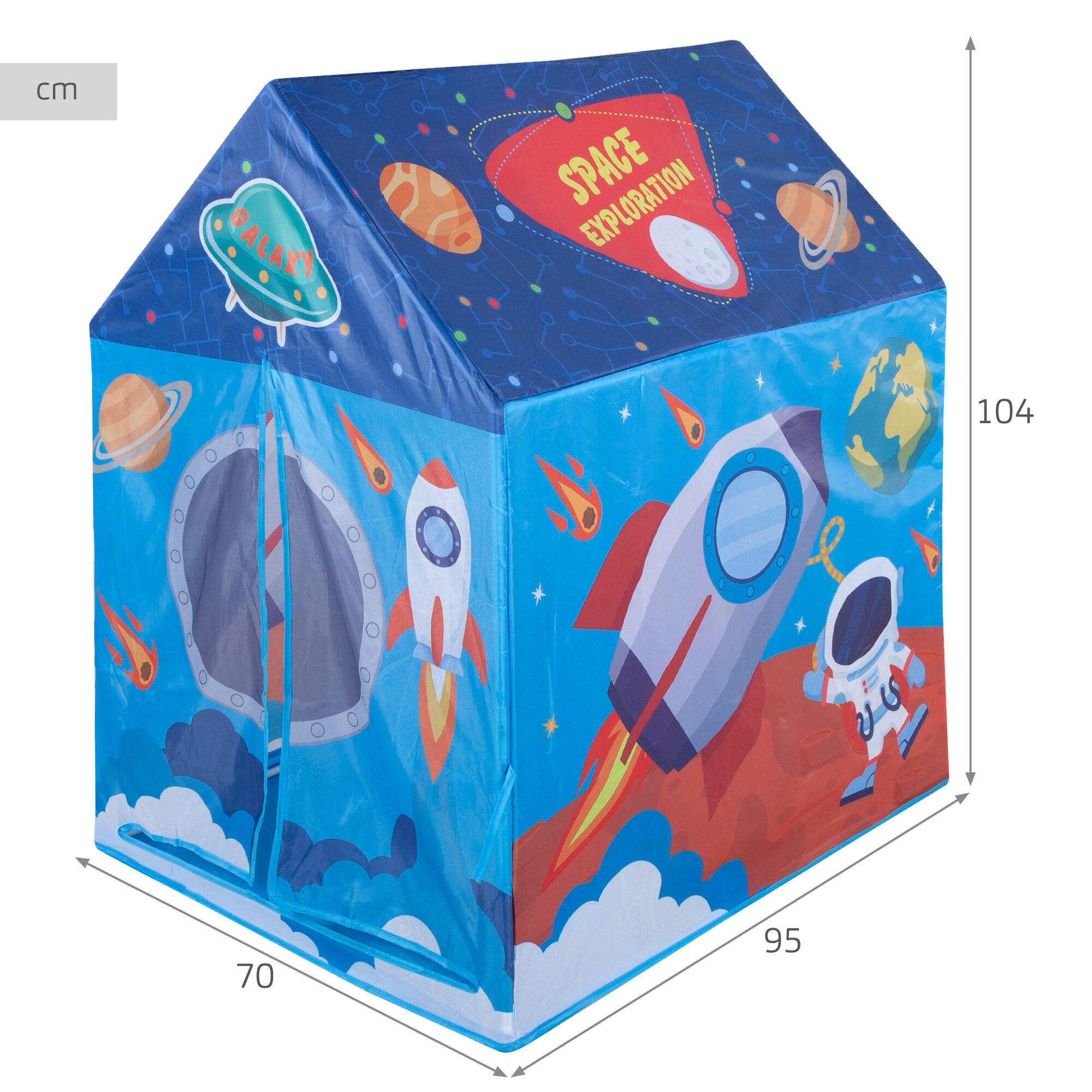 Maisonnette en tissu pour enfants Fun Area, 95x70x104 cm, avec porte 4/7