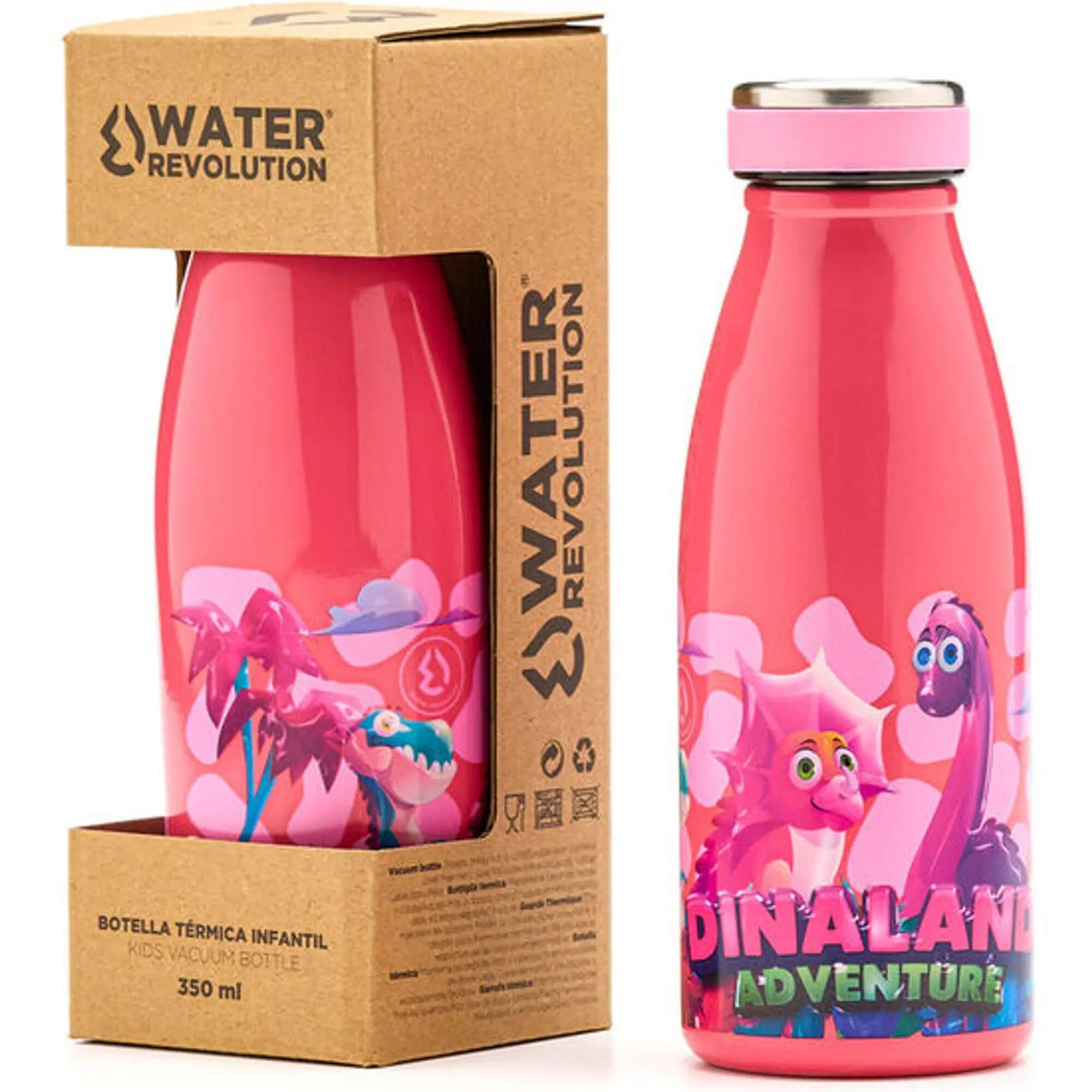 Garrafa Térmica Infantil Dinaland Adventure em aço inoxidável Rosa 0,35 L 2/2