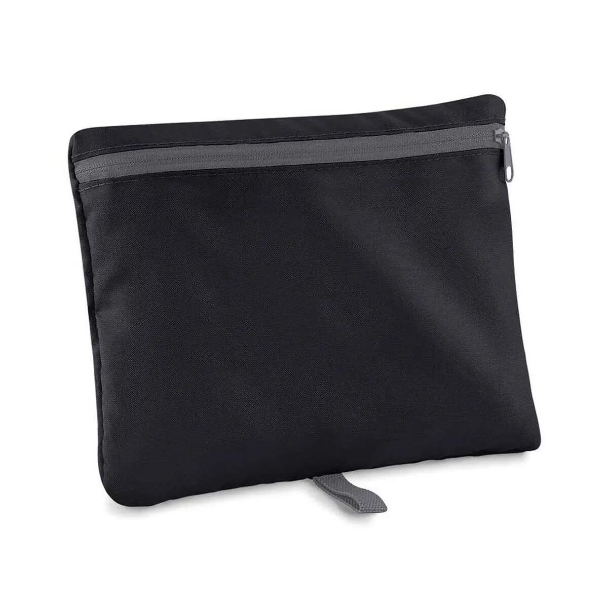 Borsa a cilindro BagBase Packaway - Nero / Grigio grafite 3/4