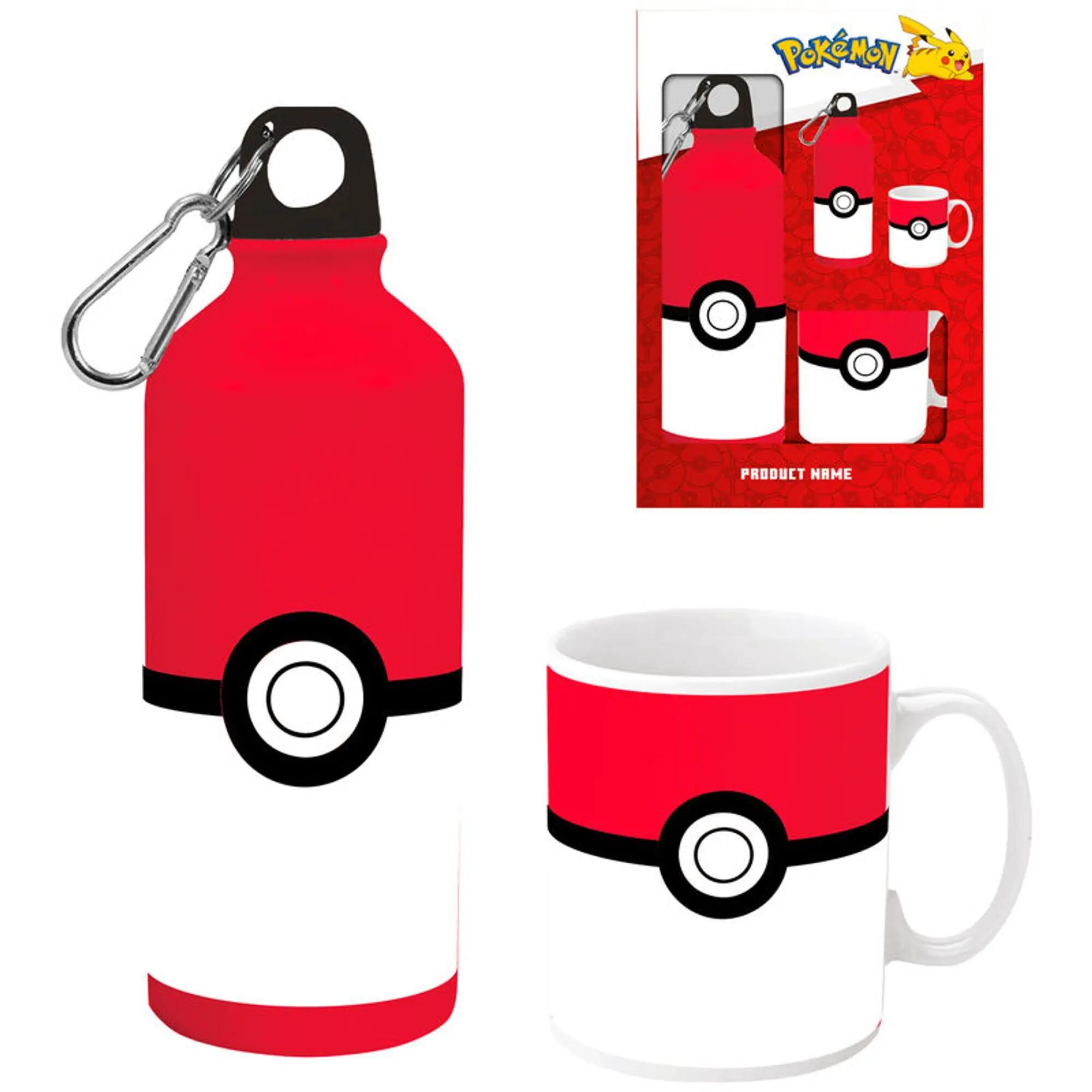 Set Feldflasche aus Aluminium und Taza de Cerámica Kinder Pokémon Rot 0,5 L 3/3