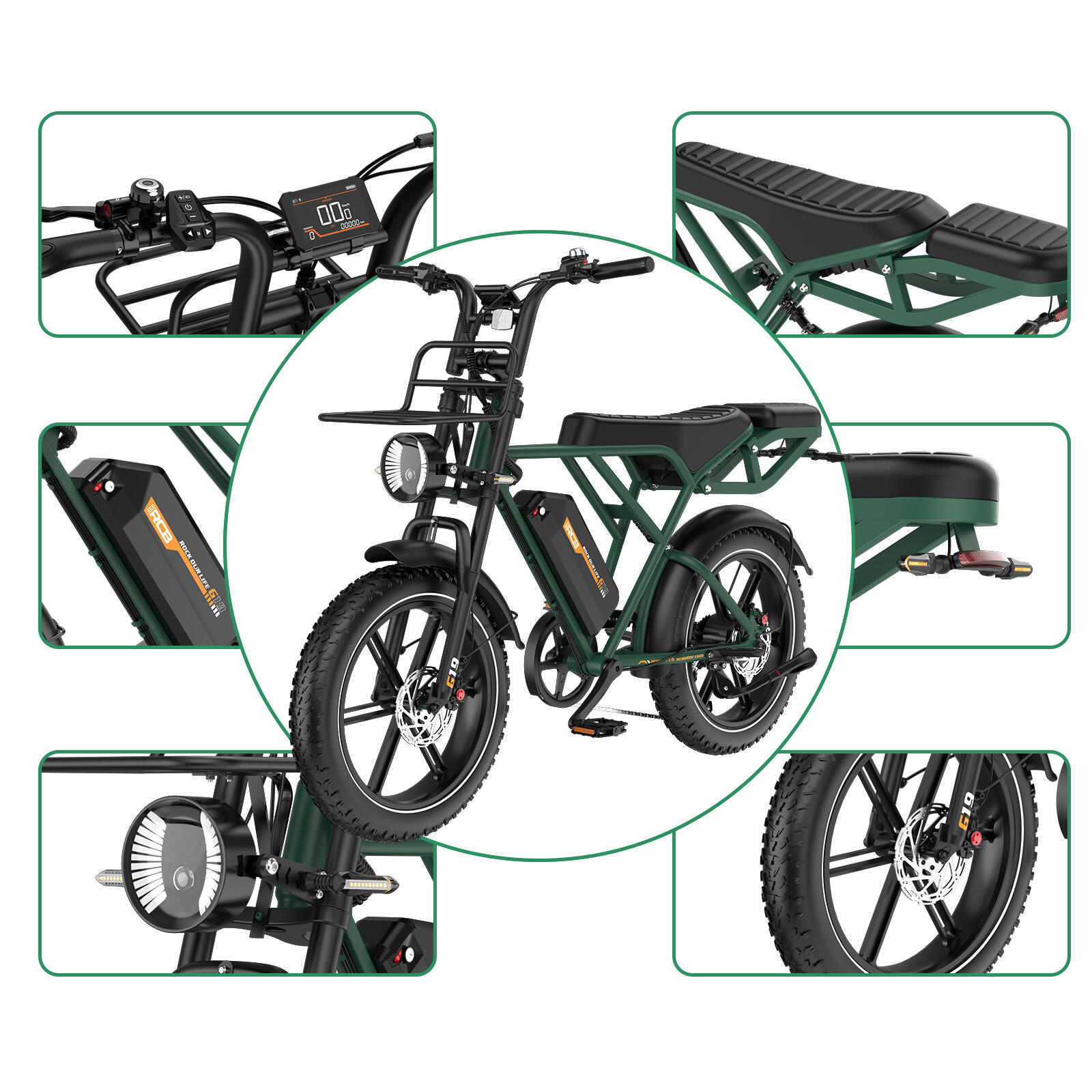 Bici litio adulta RCB G19 sensore coppia, autonomia 120-130km freno idr. 5/7