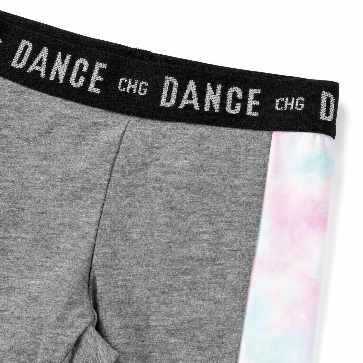 Legging largo niña gris con panel tie dy 3/3