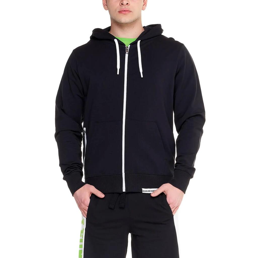 Man hoody full zip Fight Fluo