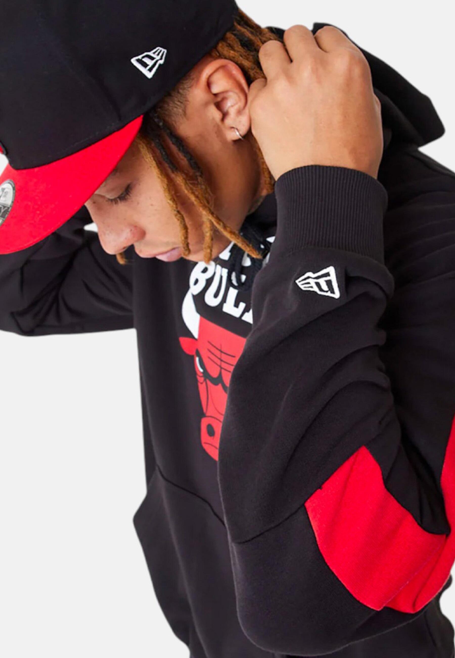 New Era - Felpa NBA COLOUR BLOCK OS HOODY CHIBUL in cotone per uomo 4/4