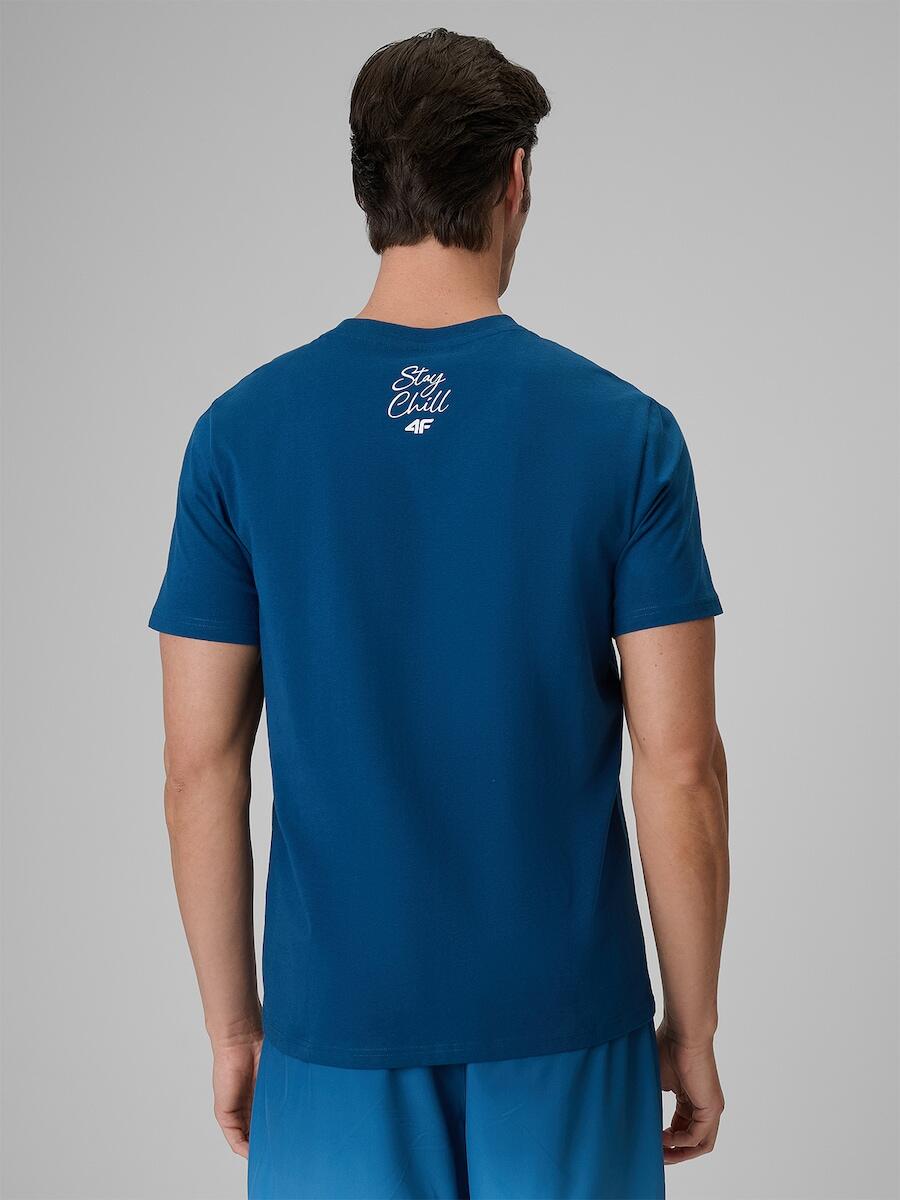 T-shirt regular z nadrukiem męski 4F 4FRSS26TTSHM4304