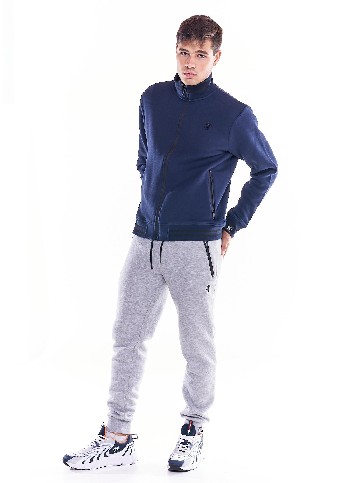 Felpa uomo full zip collo alto icona leone linea Soft Basic 3/6