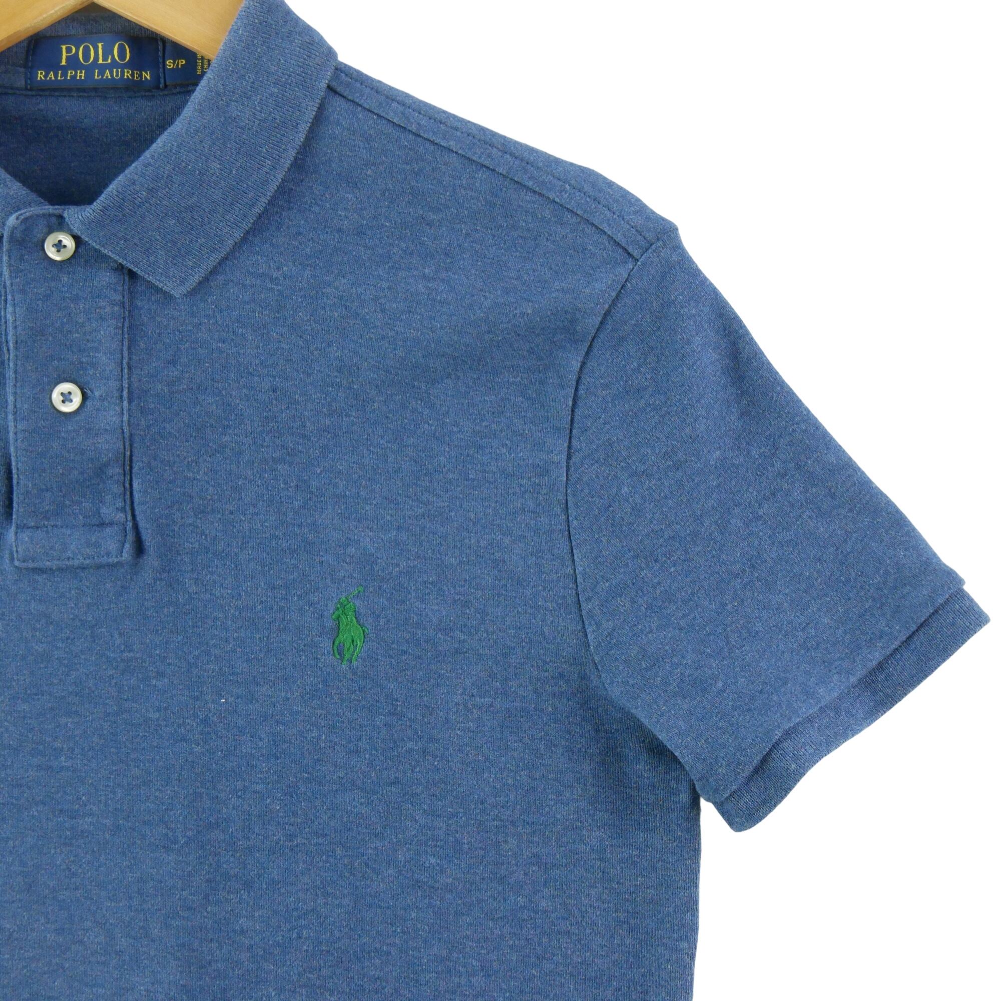 Tweedehands - Polo Ralph Lauren heren polo korte mouw blauw - Als nieuw 4/5