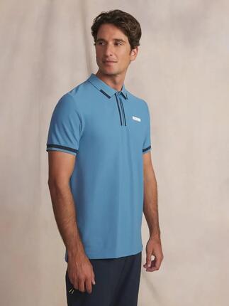 Polo manches courtes - Sport - Hommes - Coupe ajustée - WAYATPOL - Bleu