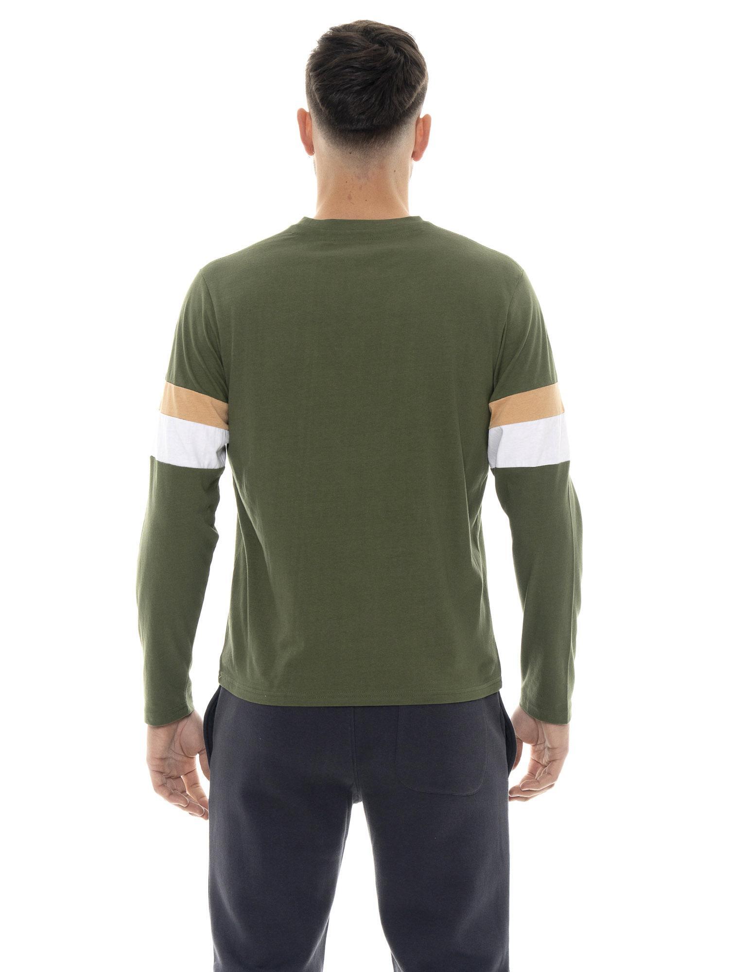 T-shirt uomo a manica lunga, logo piccolo Leone 1947 Color Block 4/5