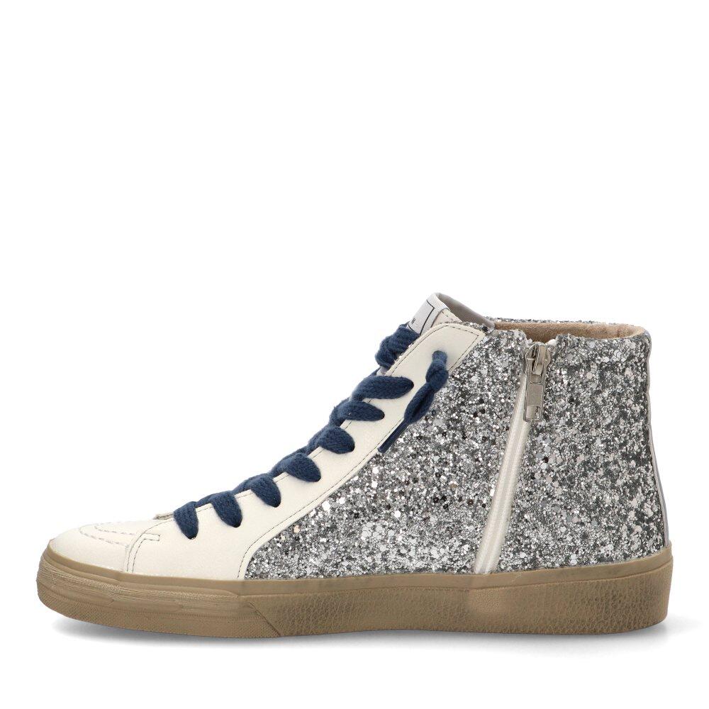 Deportivas Casual Mujer Suela Plana - Modelo M5050 Plata 3/6