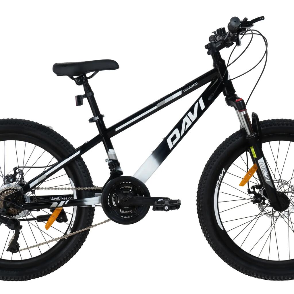 Mountain bike 24 inch Davi Terrano steel 11" frame 21 speeds for 9-12 years