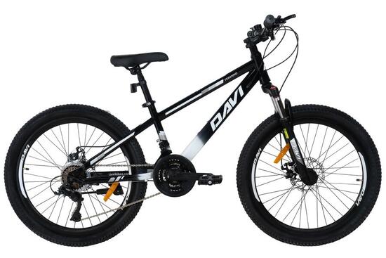 Vélo VTT 24 pouces, 9-12 ans, cadre robuste 11", suspension, Davi Terrano