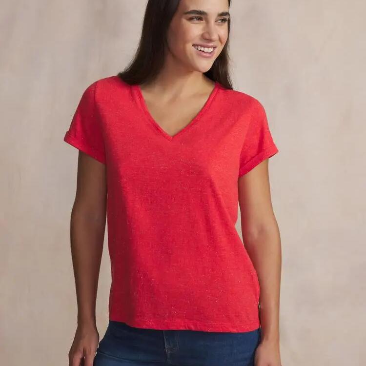 Women's Red T-Shirt TBS ADINATEE 29418