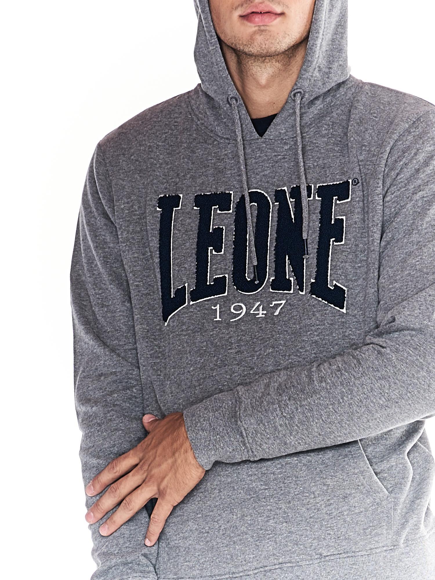 Sudadera de hombre con capucha y bolsillo grande con logo College grande 5/6