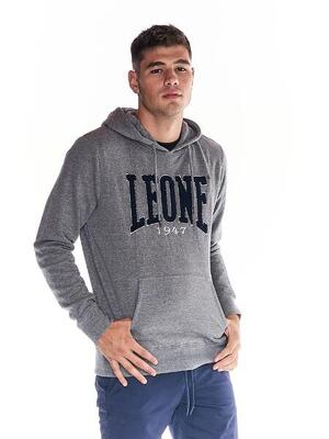 Herensweatshirt met capuchon en grote zak met groot college-logo