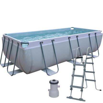 Basen Ogrodowy 400 x 200 x 99 cm Pompa Stelażowy Corciano Plus