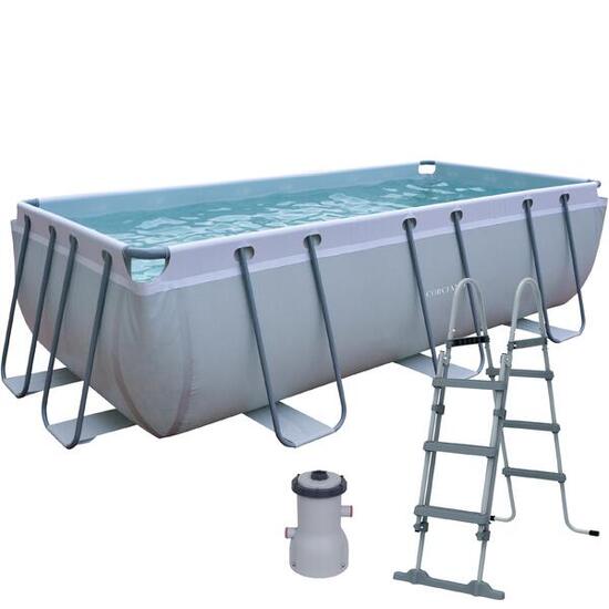 Basen Ogrodowy 400 x 200 x 99 cm Pompa Stelażowy Corciano Plus