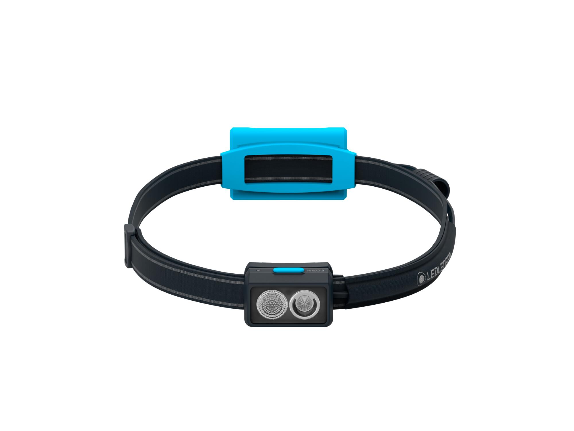 Lampe frontale LED à piles – Course à pied – 400lm, IP54, 80m, 1xAAA – NEO3 Bleu 2/7