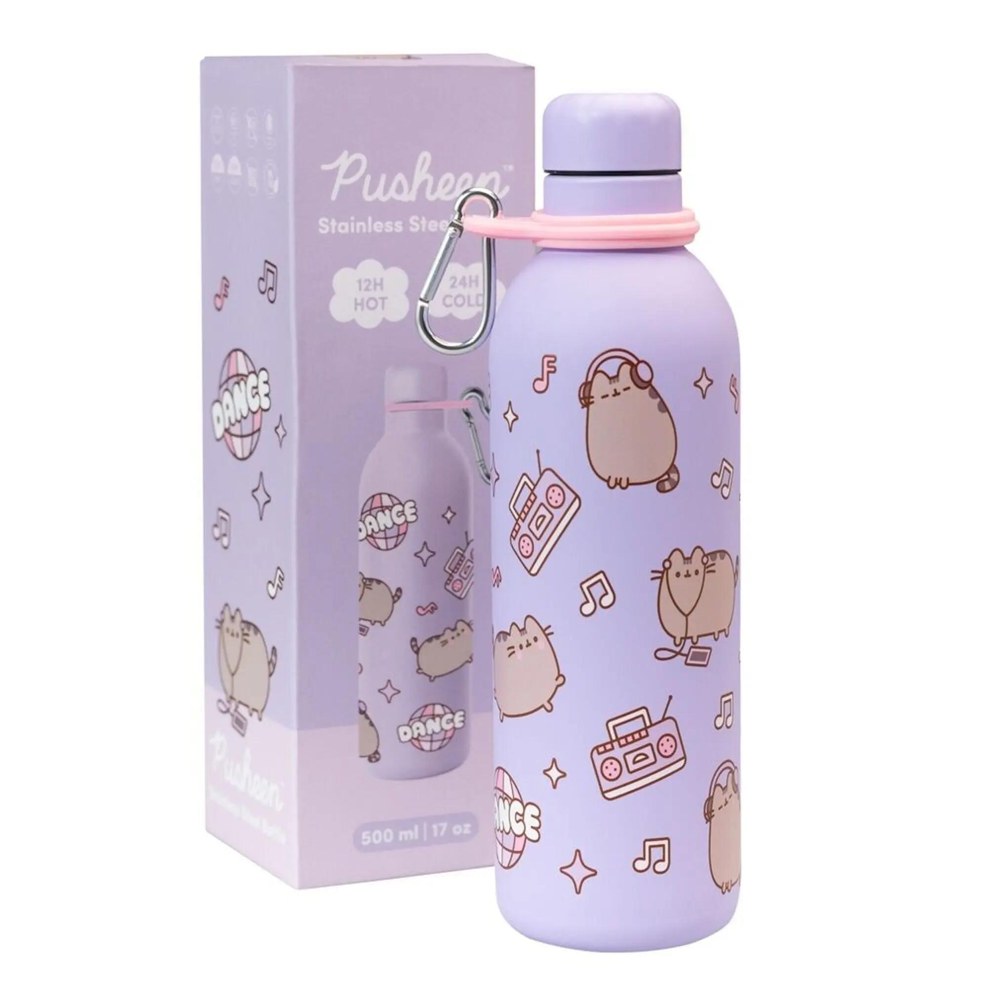 Botella de Acero Inoxidable Infantil Pusheen Moments Doble Pared Lila 0,5 L 2/3