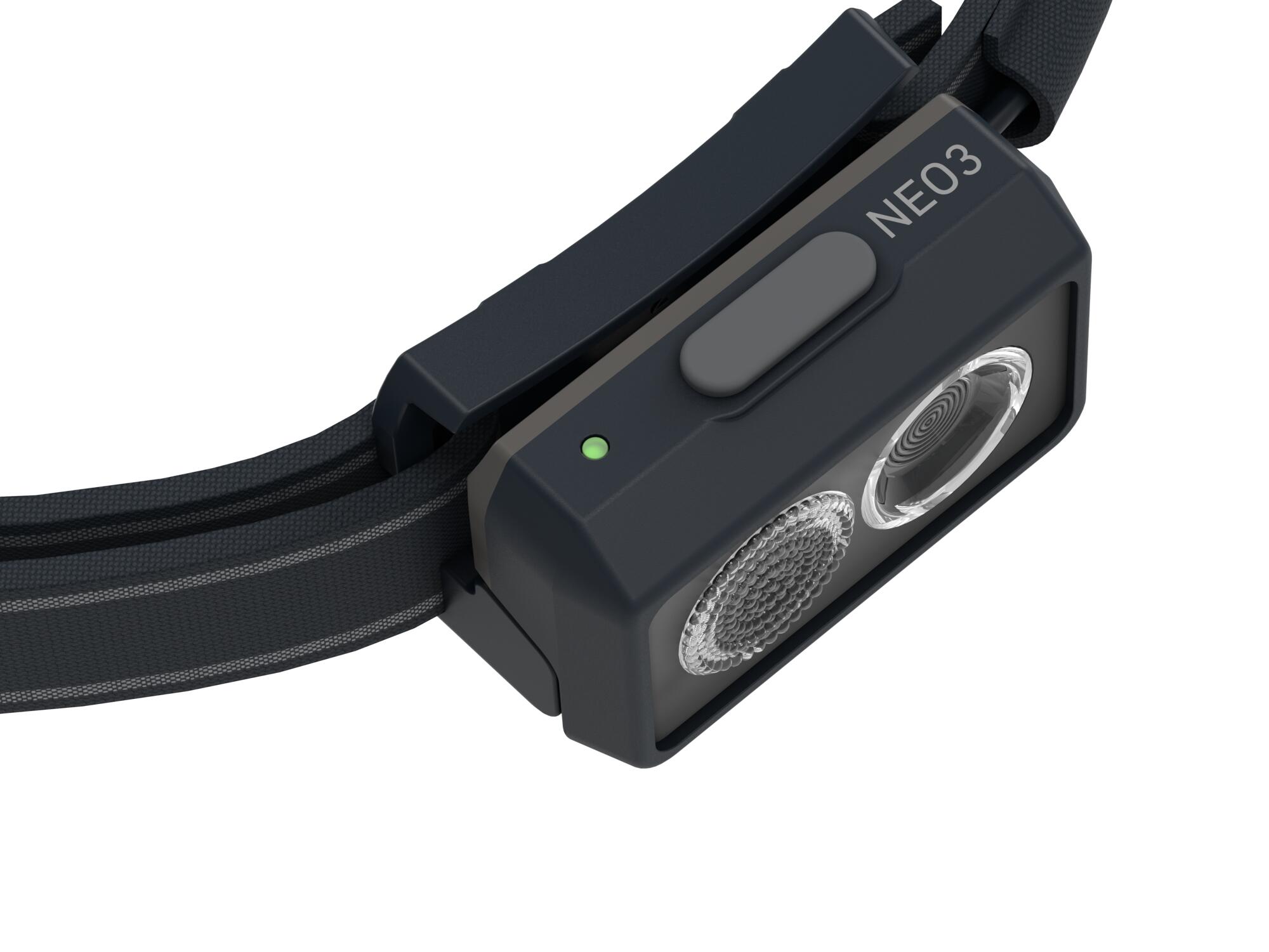 Lampe frontale LED à piles – Course à pied – 400lm, IP54, 80m, 1xAAA – NEO3 Noir 3/7