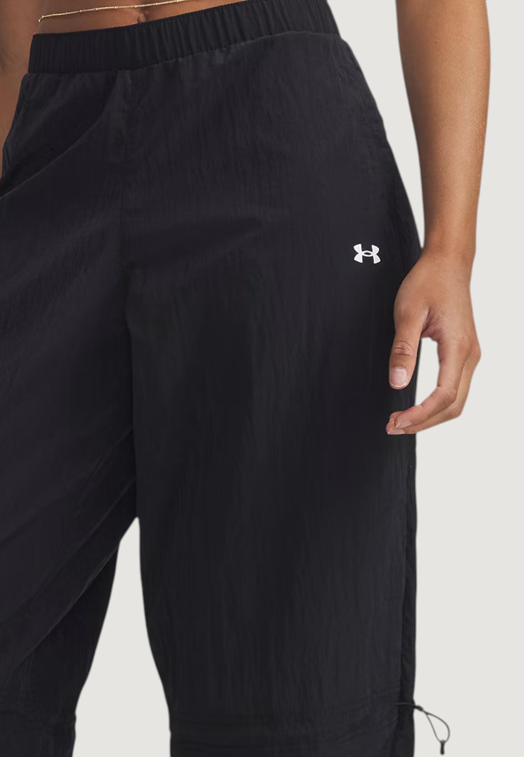 Pantaloni sportivi Donna UA Rival Woven Bungee Nero 3/4