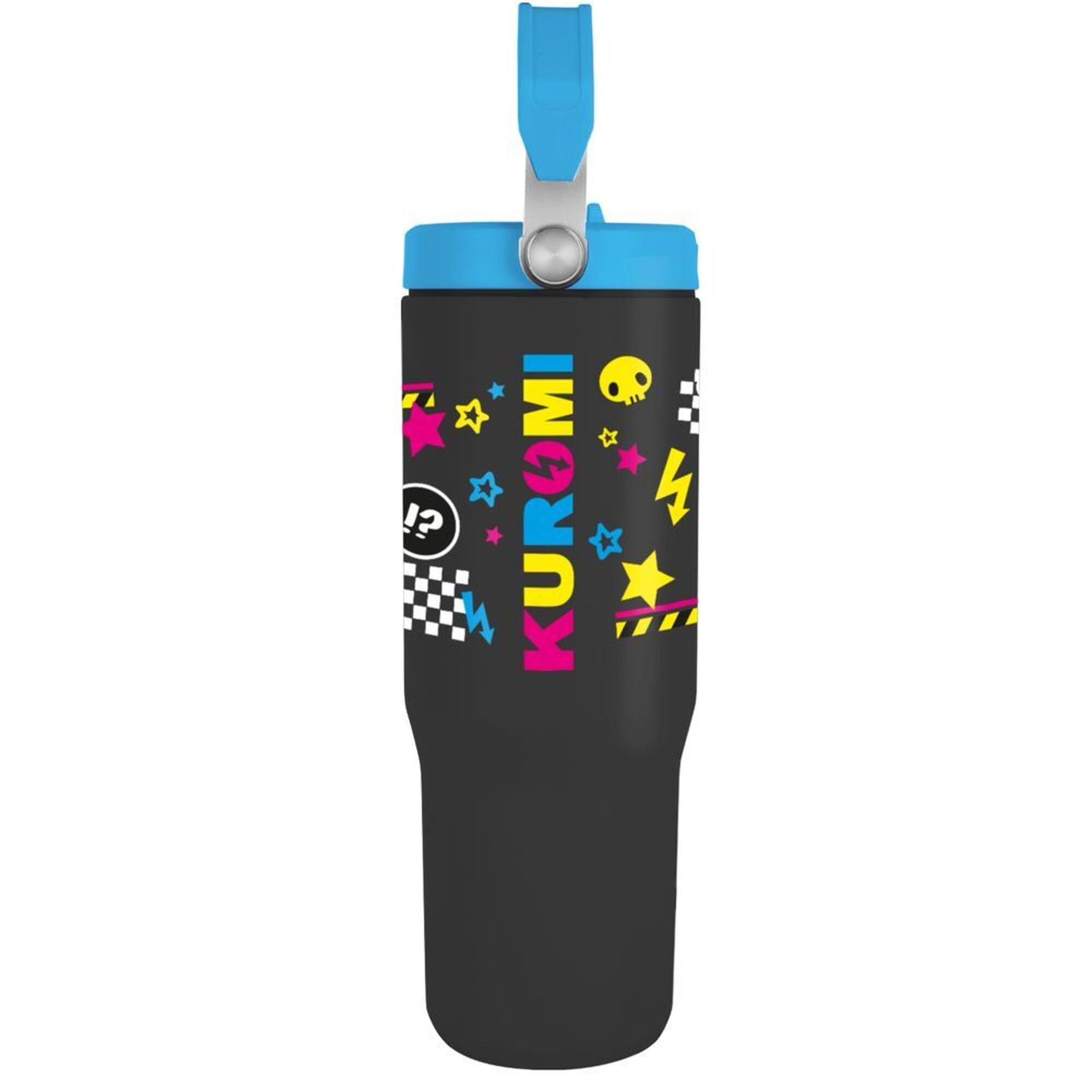 Vaso Termo Infantil Kuromi Hello Kitty con Asa y Tapa Azul y Negro 0,9 L 3/3
