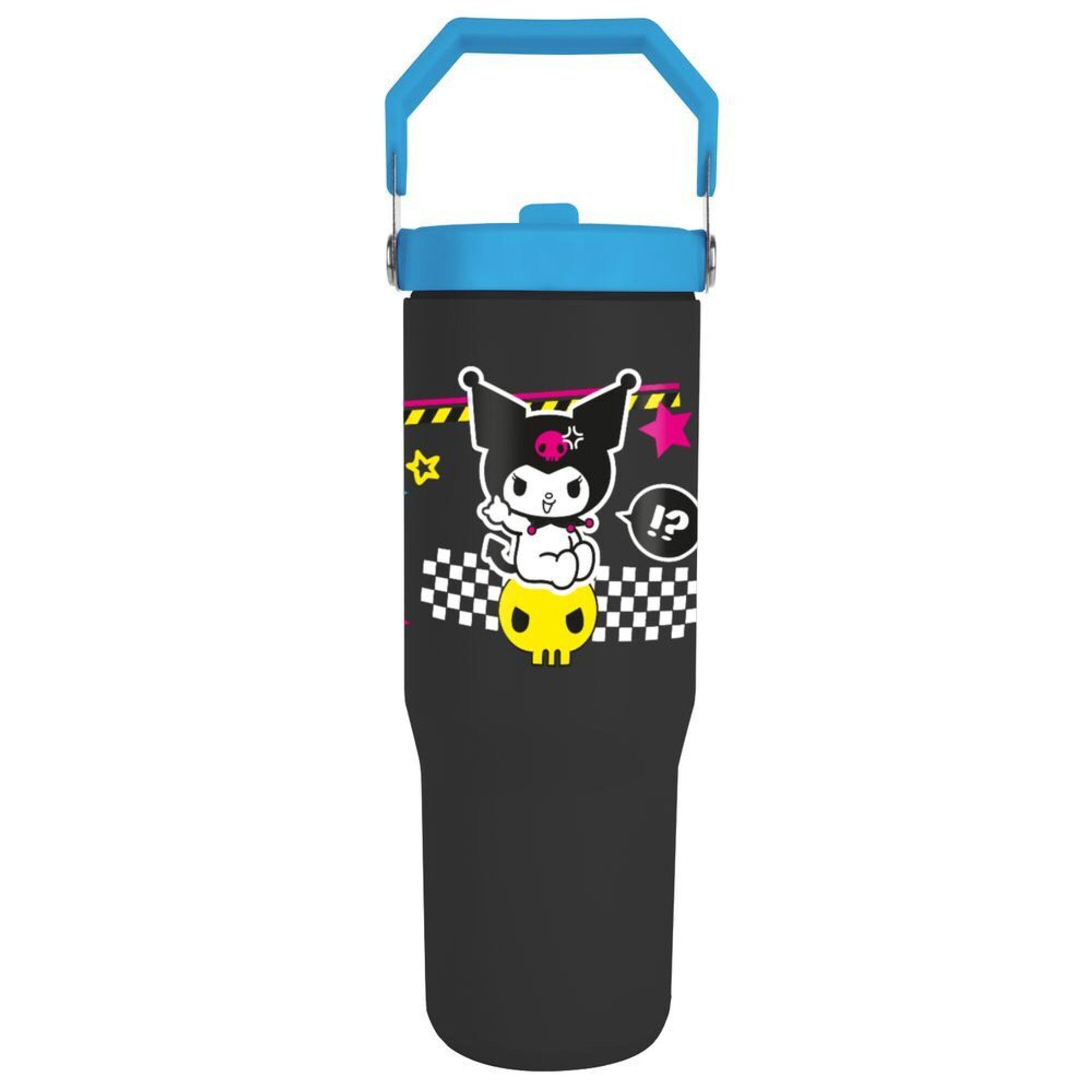 Vaso Termo Infantil Kuromi Hello Kitty con Asa y Tapa Azul y Negro 0,9 L 2/3