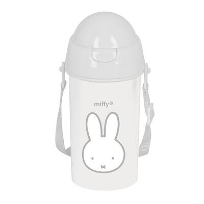 Borraccia Bambini Miffy Niebla Blanca con Pajita e Apertura Automática 05 L