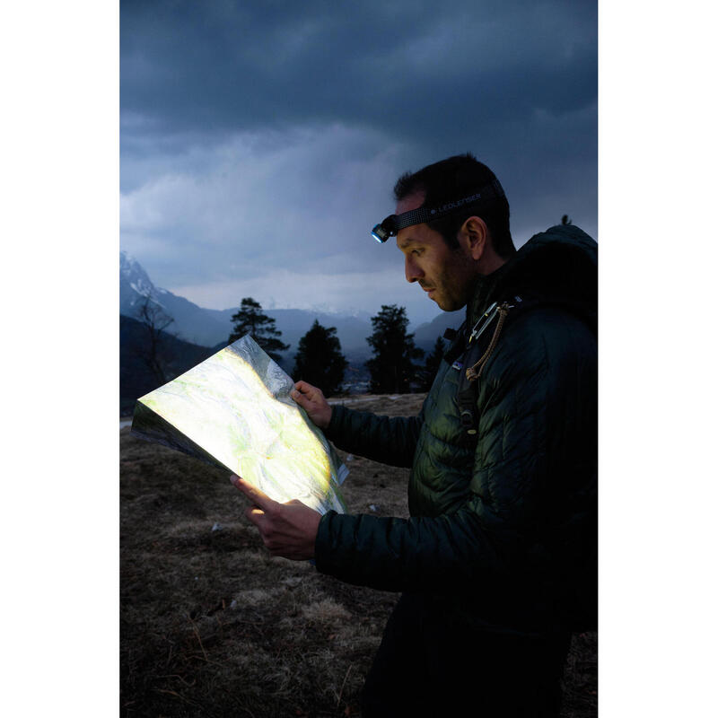 LANTERNA FRONTALA LED LENSER MH5 BLACK/GREY, 400 LUMENI, REINCARCABILA