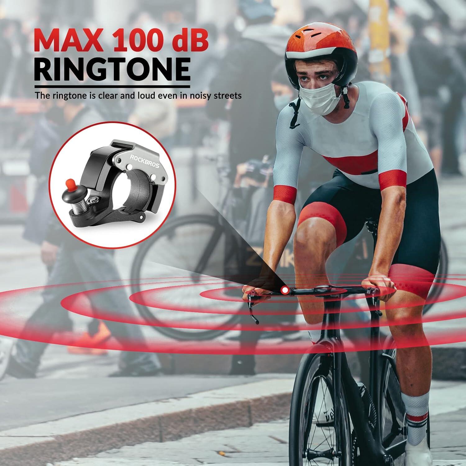 ROCKBROS Innovative laute Mini Fahrradglocke aus Aluminium 6/6